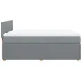 cadre de lit avec matelas Gris clair 160x200cm Tissu