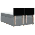 cadre de lit avec matelas Gris clair 160x200cm Tissu