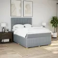 cadre de lit avec matelas Gris clair 140x200cm Tissu