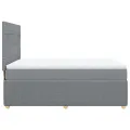 cadre de lit avec matelas Gris clair 140x200cm Tissu
