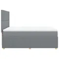 cadre de lit avec matelas Gris clair 140x200cm Tissu