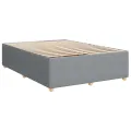 cadre de lit avec matelas Gris clair 140x200cm Tissu
