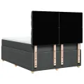 cadre de lit avec matelas Gris foncé 140x200cm Tissu