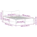 Cadre de lit sans matelas cire marron 135x190cm bois pin massif