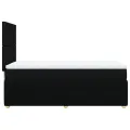 cadre de lit et matelas Noir 80x200 cm Tissu