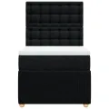 cadre de lit et matelas Noir 80x200 cm Tissu