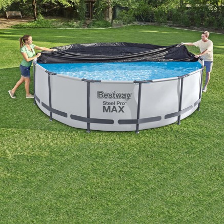 Bâches de piscine Bestway Noir Ø 370 cm 2