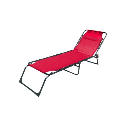 Marbueno Tumbona Plegable Acero Con Cojin Jardin y Piscina 190X58X27 c