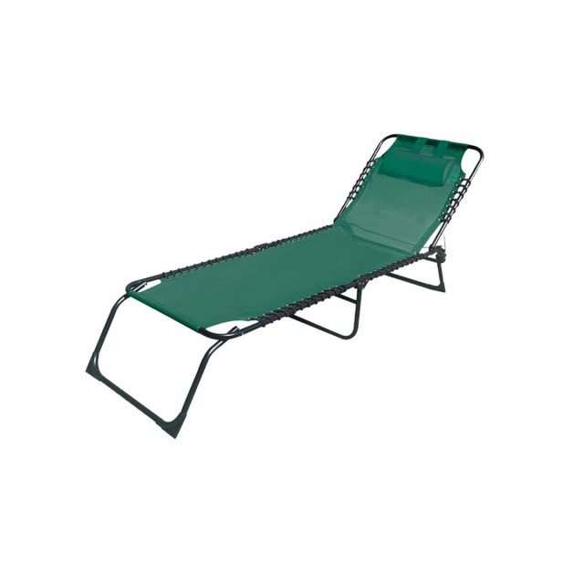 Marbueno Tumbona Plegable Acero Con Cojin Jardin y Piscina 190X58X27 c