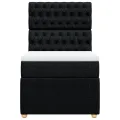 cadre de lit et matelas Noir 80x200 cm Tissu