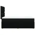 cadre de lit et matelas Noir 80x200 cm Tissu