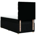 cadre de lit et matelas Noir 80x200 cm Tissu