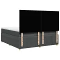 cadre de lit avec matelas Gris foncé 180x200cm Tissu