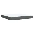 cadre de lit avec matelas Gris foncé 180x200cm Tissu
