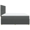 cadre de lit avec matelas Gris foncé 180x200cm Tissu