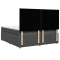 cadre de lit avec matelas Gris foncé 180x200cm Tissu