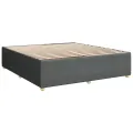 cadre de lit avec matelas Gris foncé 180x200cm Tissu