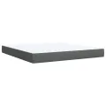 cadre de lit avec matelas Gris foncé 180x200cm Tissu