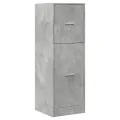 Armoire d'apothicaire gris béton 40x41x118 cm bois d'ingénierie