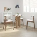 Table de bistro chêne artisanal 60x60x75 cm bois d'ingénierie