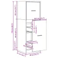 Armoire d'apothicaire chêne fumé 40x41x118 cm bois d'ingénierie