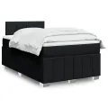 cadre de lit avec matelas Noir 120x200 cm Tissu