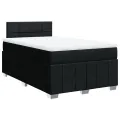 cadre de lit avec matelas Noir 120x200 cm Tissu