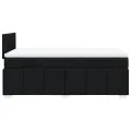 cadre de lit avec matelas Noir 120x200 cm Tissu