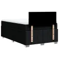 cadre de lit avec matelas Noir 120x200 cm Tissu