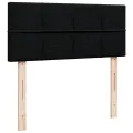 cadre de lit avec matelas Noir 120x200 cm Tissu