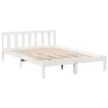 Cadre de lit extra long sans matelas 160x220 cm bois massif pin