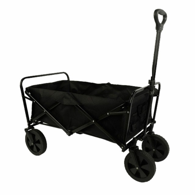Marbueno Carrito Multiusos Plegable Acero 150 KG Negro Jardin, Playa y
