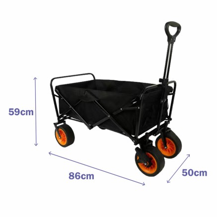 Marbueno Chariot Multiusages Pliable Acier 200 KG Noir Jardin, Plage, 2