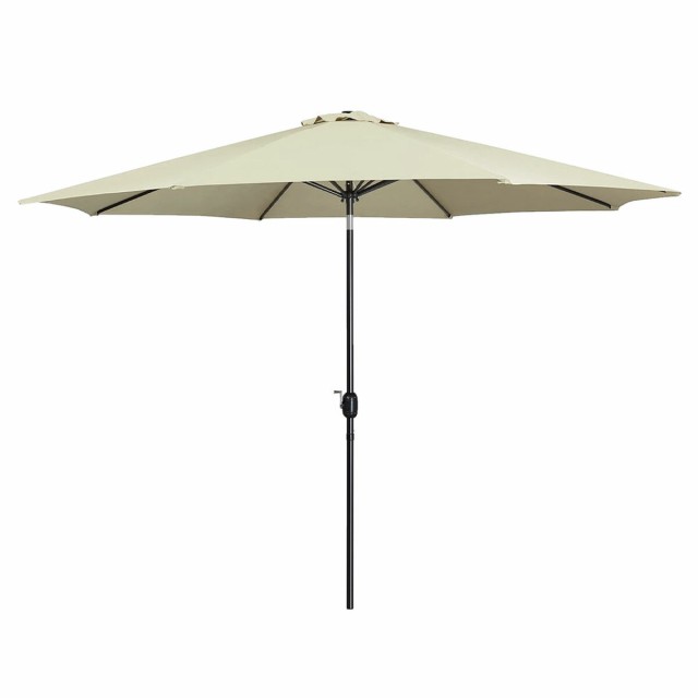 Marbueno Parasol Acier 8 Baleines D270 cm Polyester Beige Jardin, Pisc