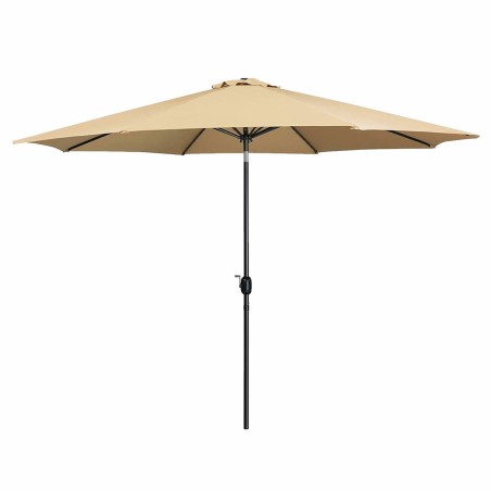 Marbueno Parasol Acier 8 Brins D300 cm Polyester Marron Jardin, Piscin