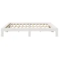 Cadre de lit sans matelas blanc 180x200 cm bois massif de pin