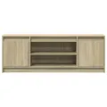 Meuble TV avec LED chêne sonoma 139,5x34x50cm bois d'ingénierie