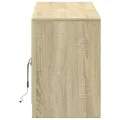Meuble TV avec LED chêne sonoma 139,5x34x50cm bois d'ingénierie