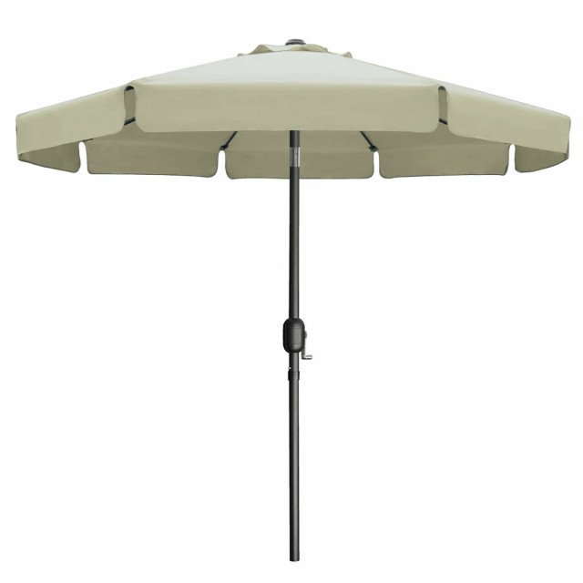 Marbueno Ombrellone Acciaio 8 Stecche D300 cm Poliestere Beige Giardin