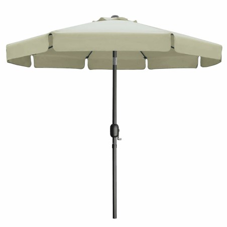 Marbueno Sombrilla Acero 8 Varillas D300 cm Polyester Beige Jardin, Pi