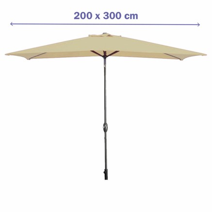 Marbueno Umbrella Steel 8 Ribs 200x300 cm Brown Garden, Pool, Terrace 2