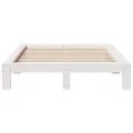 Cadre de lit sans matelas blanc 140x200 cm bois de pin massif