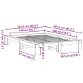 Cadre de lit sans matelas blanc 140x200 cm bois de pin massif