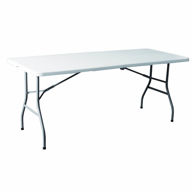 Marbueno Folding Table Resin White 180x74x74 cm Catering, Beach & Camp