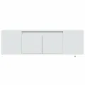 Meuble TV mural avec lumières LED blanc 135x31x39,5 cm