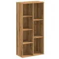 Bibliothèque chêne artisanal 50x25x105 cm bois d'ingénierie