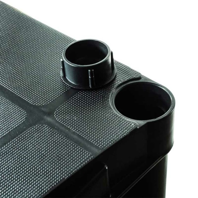 Marbueno Regal 3 Regale Kunststoff Schwarz 61x31x91 cm Garten 10536