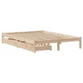Cadre de lit sans matelas 140x190 cm bois de pin massif