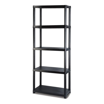 Marbueno Shelf 5 Shelves Black Plastic 61x31x171 cm Garden 10538