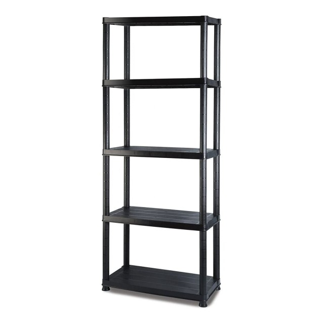 Marbueno Shelf 5 Shelves Black Plastic 61x31x171 cm Garden 10538